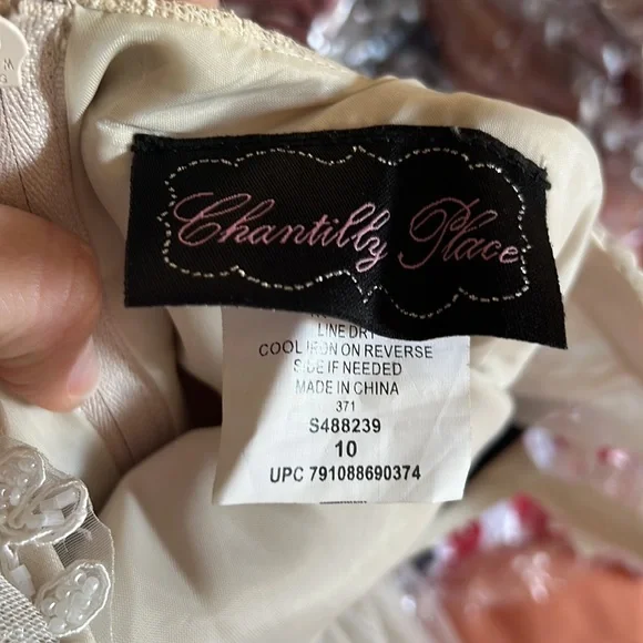 Girls formal dress tulle tutu skirt beige nude long lace bow 10 - Picture 6 of 6